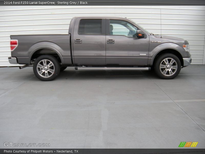 Sterling Grey / Black 2014 Ford F150 Lariat SuperCrew