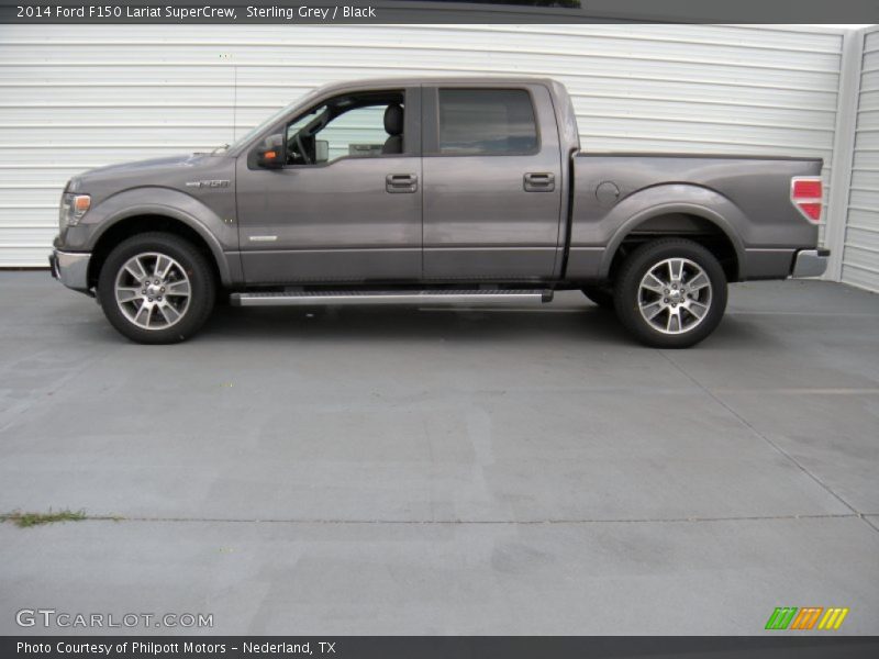 Sterling Grey / Black 2014 Ford F150 Lariat SuperCrew