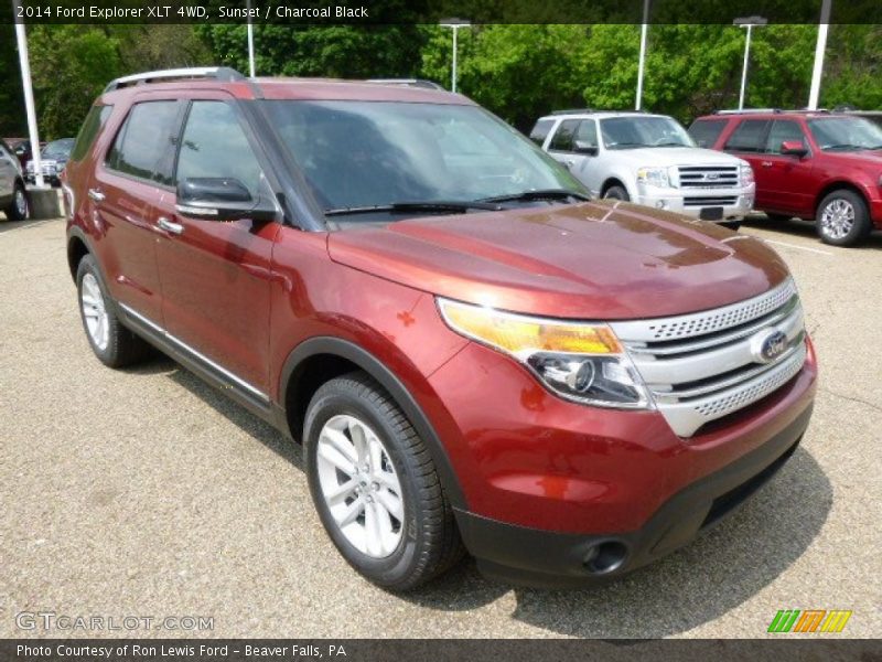 Sunset / Charcoal Black 2014 Ford Explorer XLT 4WD
