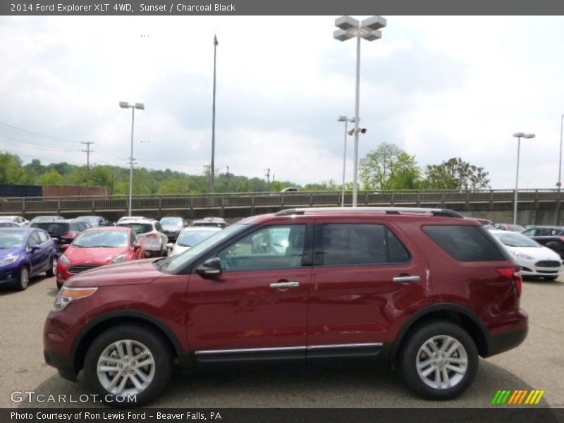 Sunset / Charcoal Black 2014 Ford Explorer XLT 4WD