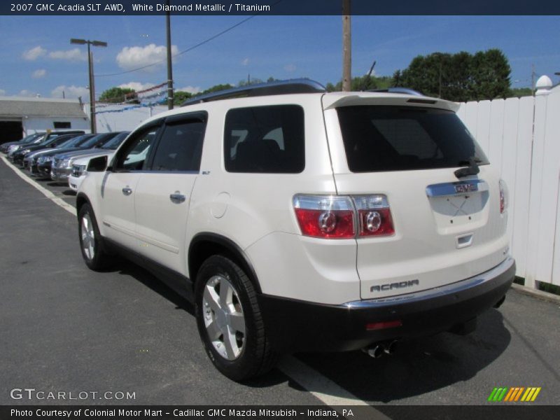 White Diamond Metallic / Titanium 2007 GMC Acadia SLT AWD
