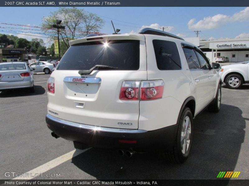 White Diamond Metallic / Titanium 2007 GMC Acadia SLT AWD