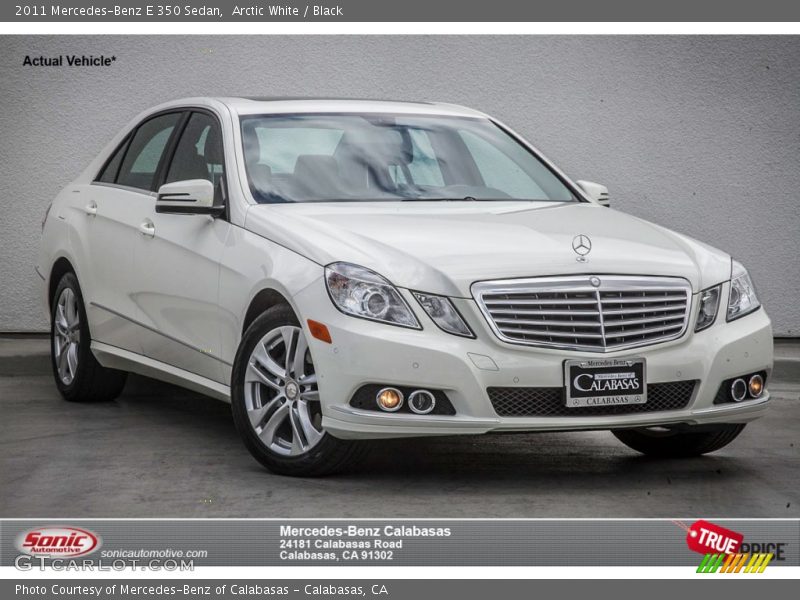 Arctic White / Black 2011 Mercedes-Benz E 350 Sedan