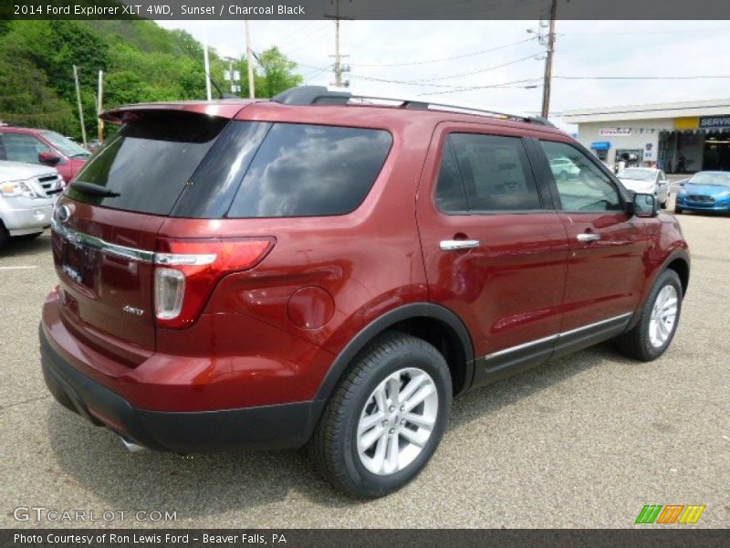 Sunset / Charcoal Black 2014 Ford Explorer XLT 4WD
