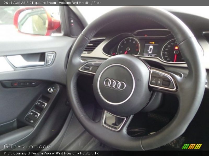 Volcano Red Metallic / Black 2014 Audi A4 2.0T quattro Sedan