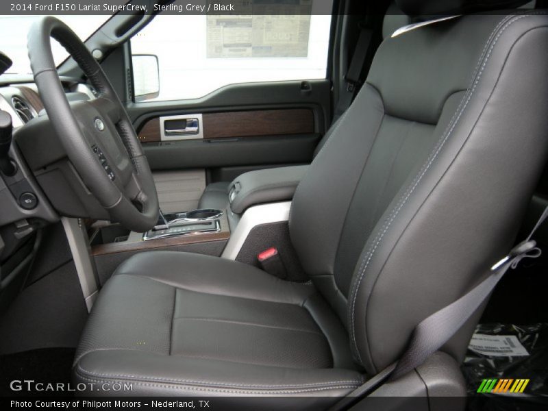 Sterling Grey / Black 2014 Ford F150 Lariat SuperCrew