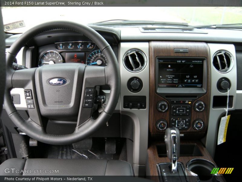 Sterling Grey / Black 2014 Ford F150 Lariat SuperCrew