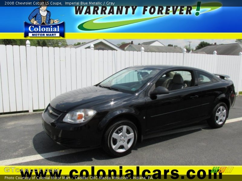 Imperial Blue Metallic / Gray 2008 Chevrolet Cobalt LS Coupe