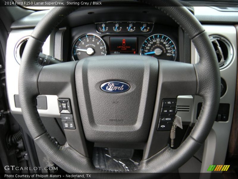 Sterling Grey / Black 2014 Ford F150 Lariat SuperCrew