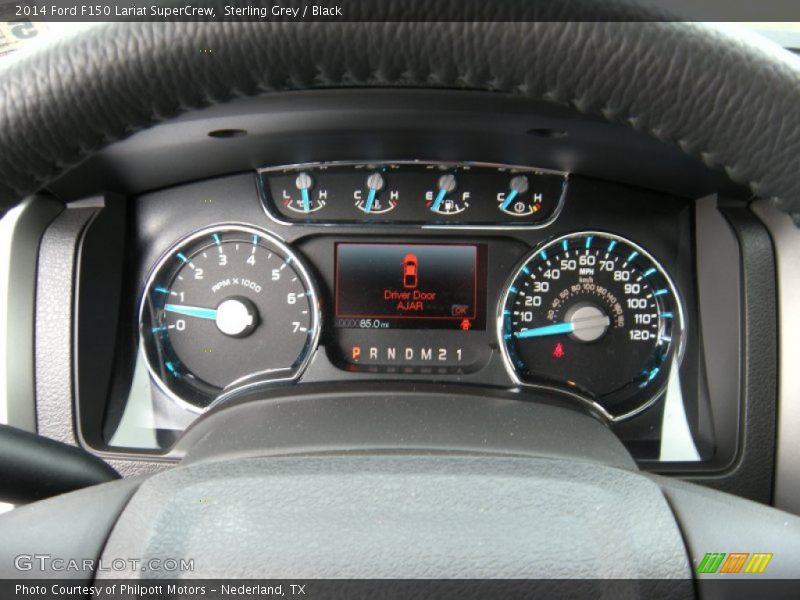 Sterling Grey / Black 2014 Ford F150 Lariat SuperCrew