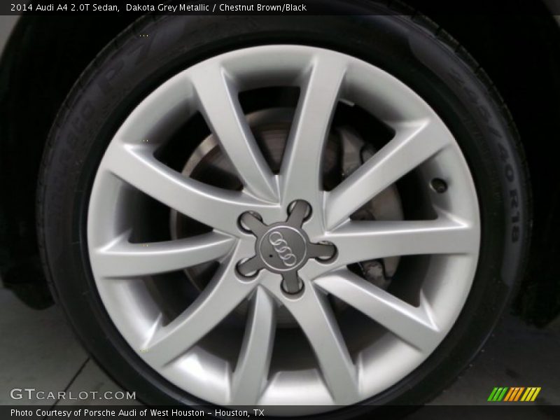 Dakota Grey Metallic / Chestnut Brown/Black 2014 Audi A4 2.0T Sedan