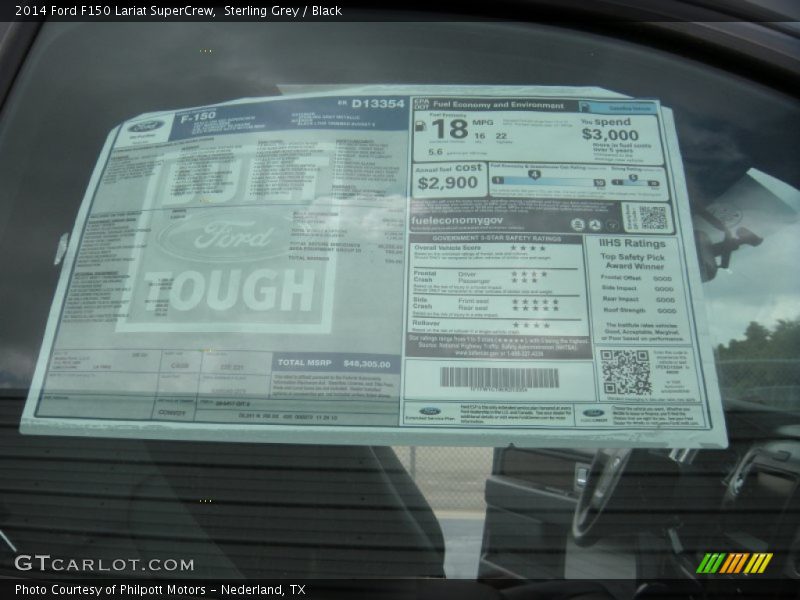 Sterling Grey / Black 2014 Ford F150 Lariat SuperCrew