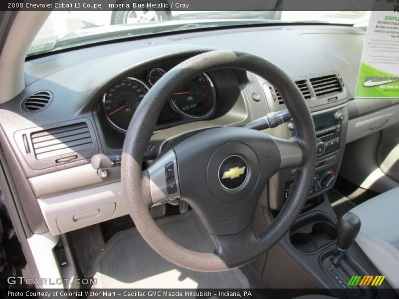 Imperial Blue Metallic / Gray 2008 Chevrolet Cobalt LS Coupe
