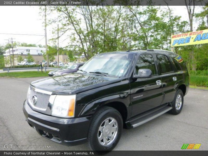 Sable Black / Pewter 2002 Cadillac Escalade AWD