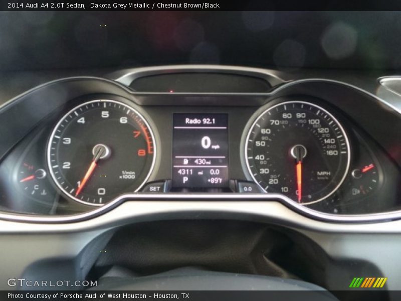 Dakota Grey Metallic / Chestnut Brown/Black 2014 Audi A4 2.0T Sedan