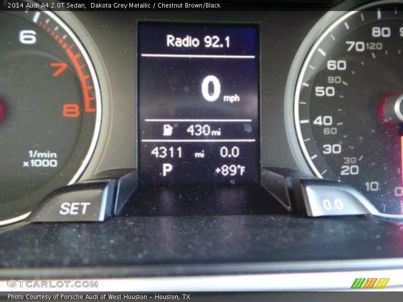 Dakota Grey Metallic / Chestnut Brown/Black 2014 Audi A4 2.0T Sedan