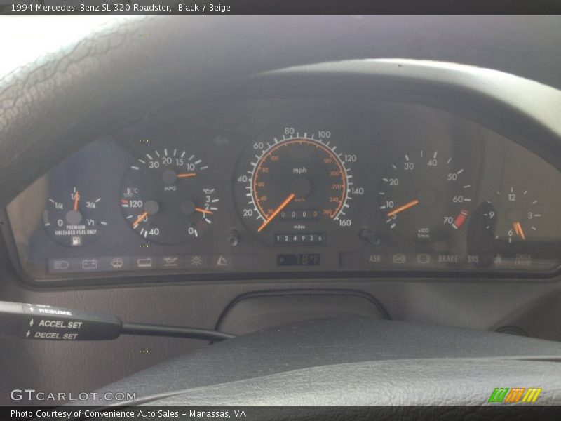Black / Beige 1994 Mercedes-Benz SL 320 Roadster