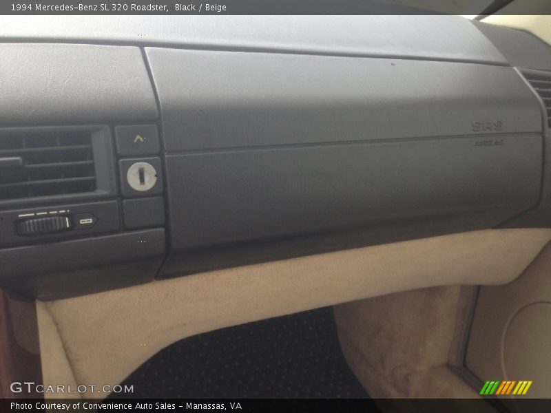 Black / Beige 1994 Mercedes-Benz SL 320 Roadster