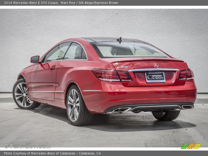 Mars Red / Silk Beige/Espresso Brown 2014 Mercedes-Benz E 350 Coupe