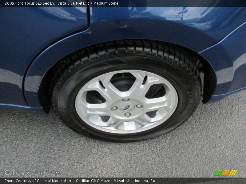 Vista Blue Metallic / Medium Stone 2009 Ford Focus SES Sedan