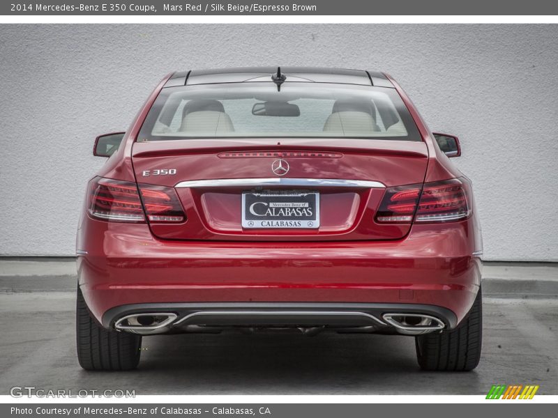Mars Red / Silk Beige/Espresso Brown 2014 Mercedes-Benz E 350 Coupe