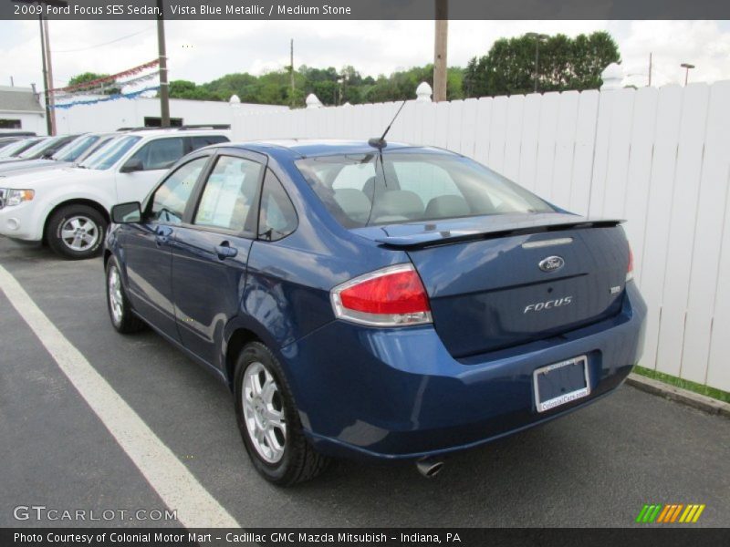 Vista Blue Metallic / Medium Stone 2009 Ford Focus SES Sedan