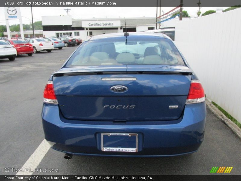 Vista Blue Metallic / Medium Stone 2009 Ford Focus SES Sedan