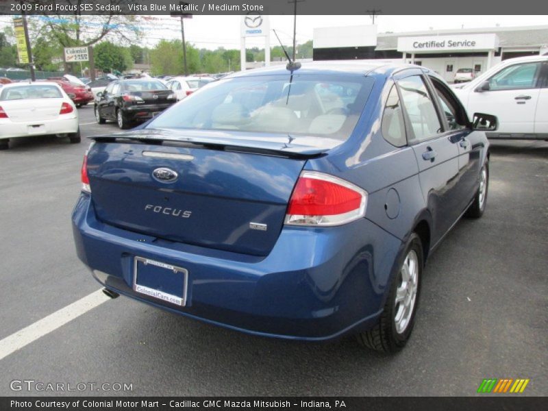 Vista Blue Metallic / Medium Stone 2009 Ford Focus SES Sedan