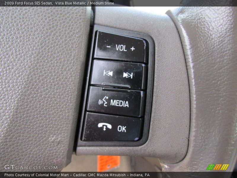 Vista Blue Metallic / Medium Stone 2009 Ford Focus SES Sedan