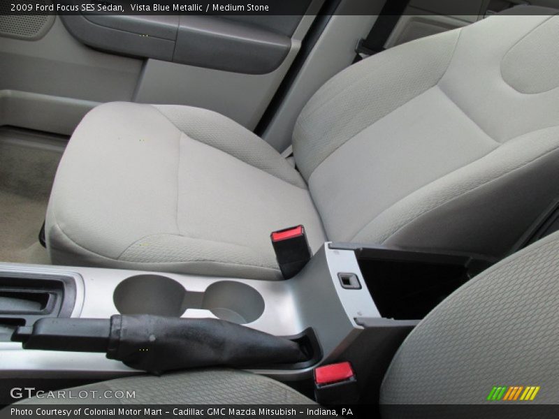 Vista Blue Metallic / Medium Stone 2009 Ford Focus SES Sedan