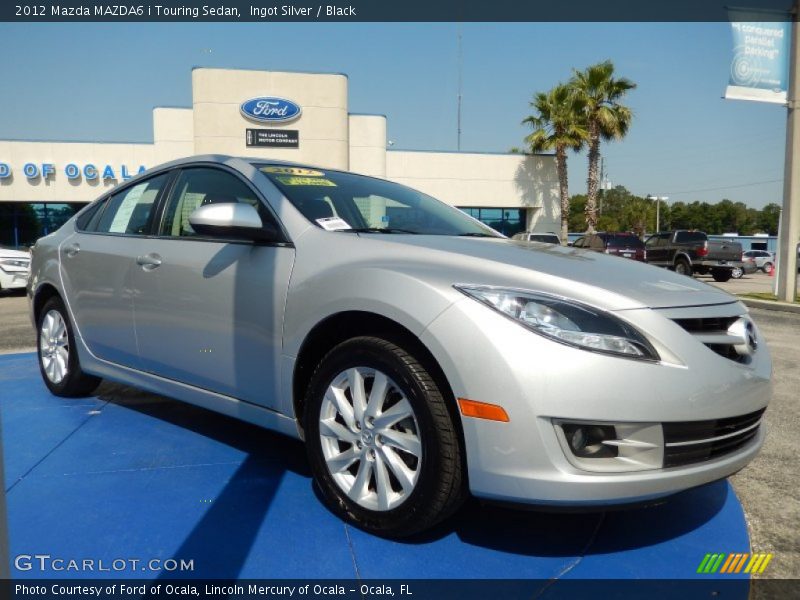 Ingot Silver / Black 2012 Mazda MAZDA6 i Touring Sedan