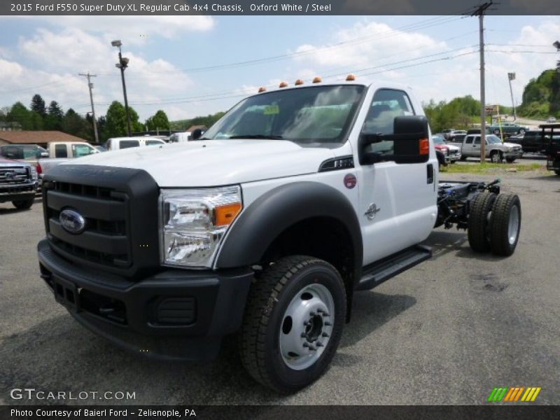 Oxford White / Steel 2015 Ford F550 Super Duty XL Regular Cab 4x4 Chassis