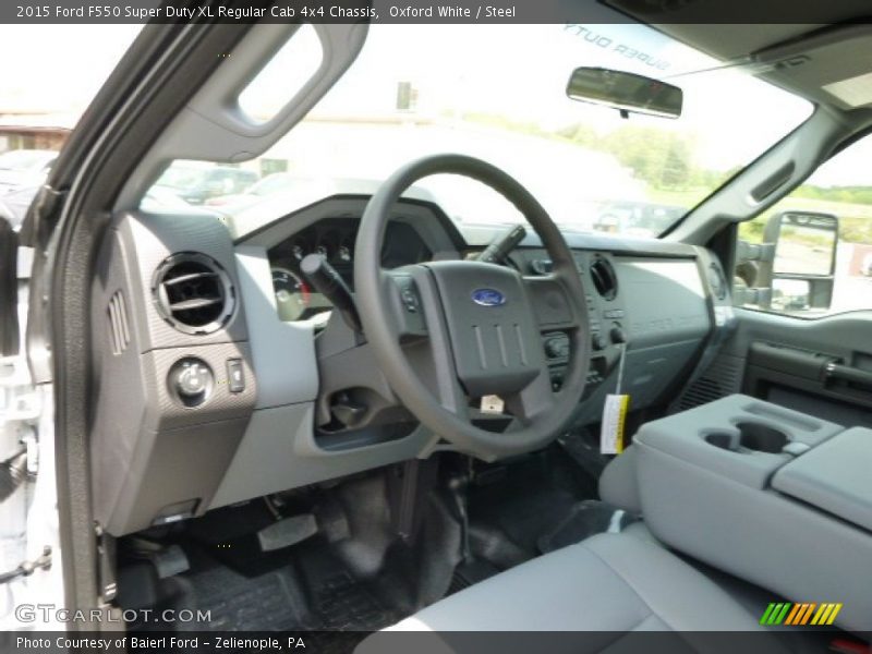 Oxford White / Steel 2015 Ford F550 Super Duty XL Regular Cab 4x4 Chassis