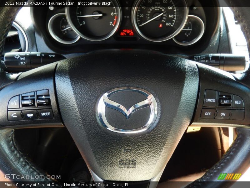 Ingot Silver / Black 2012 Mazda MAZDA6 i Touring Sedan