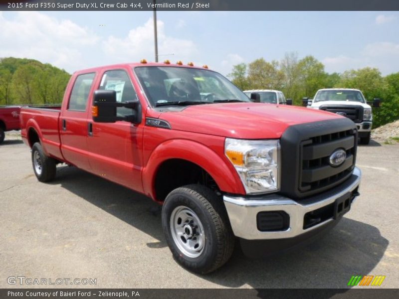 Vermillion Red / Steel 2015 Ford F350 Super Duty XL Crew Cab 4x4
