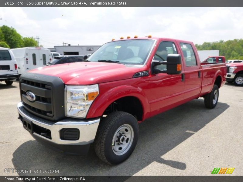Vermillion Red / Steel 2015 Ford F350 Super Duty XL Crew Cab 4x4