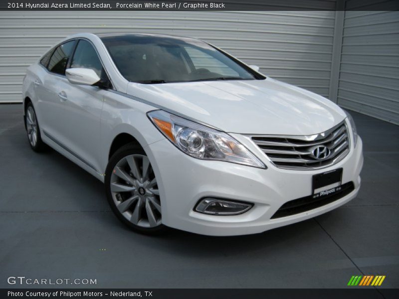 Porcelain White Pearl / Graphite Black 2014 Hyundai Azera Limited Sedan