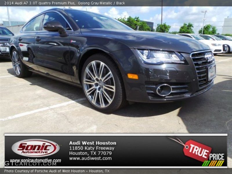 Oolong Gray Metallic / Black 2014 Audi A7 3.0T quattro Premium Plus