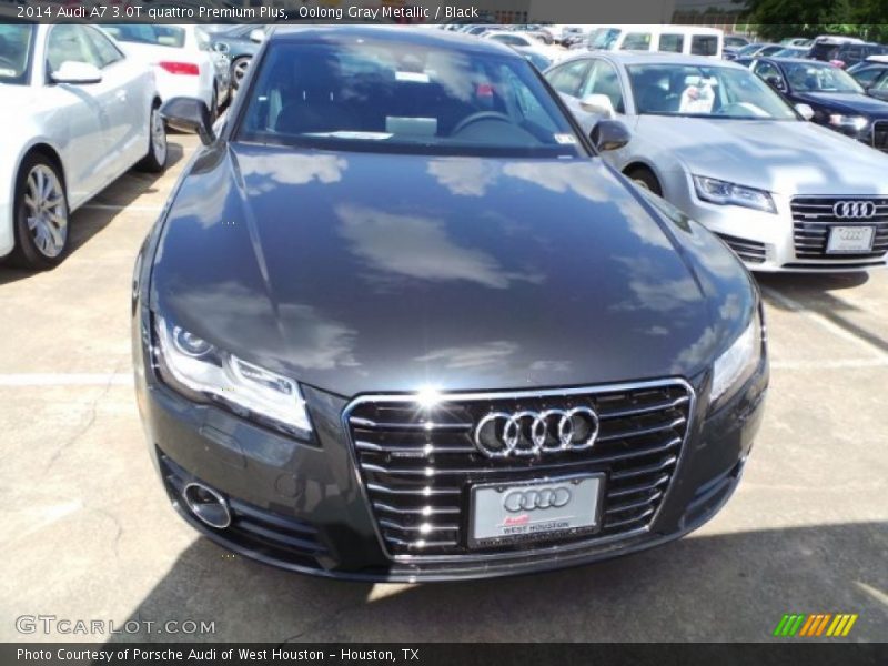 Oolong Gray Metallic / Black 2014 Audi A7 3.0T quattro Premium Plus