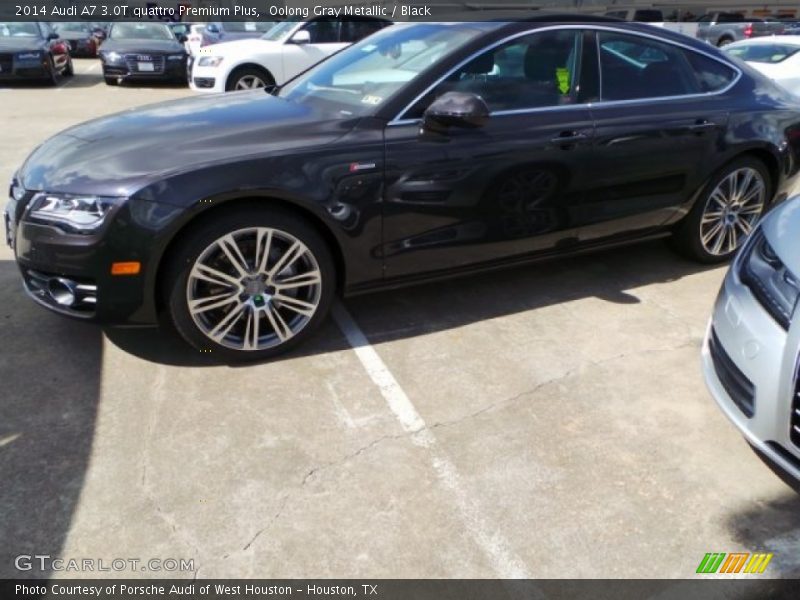 Oolong Gray Metallic / Black 2014 Audi A7 3.0T quattro Premium Plus