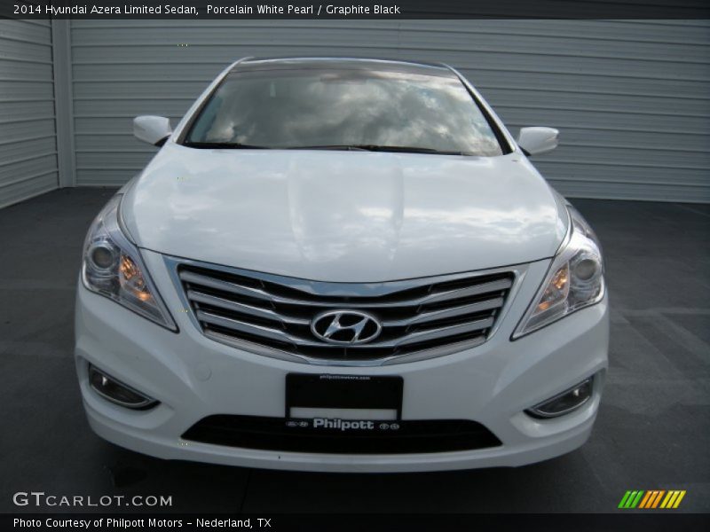 Porcelain White Pearl / Graphite Black 2014 Hyundai Azera Limited Sedan