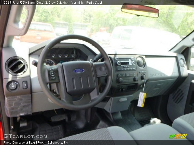 Vermillion Red / Steel 2015 Ford F350 Super Duty XL Crew Cab 4x4