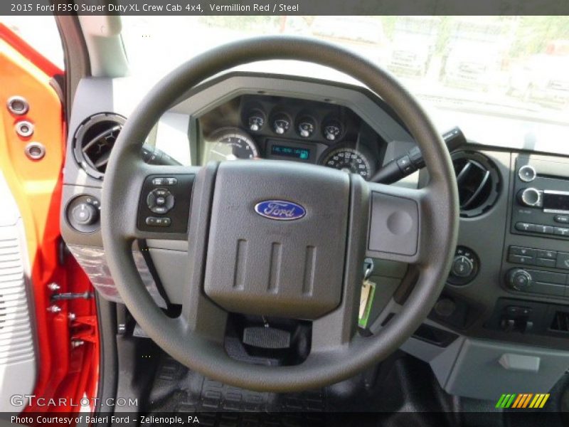 Vermillion Red / Steel 2015 Ford F350 Super Duty XL Crew Cab 4x4
