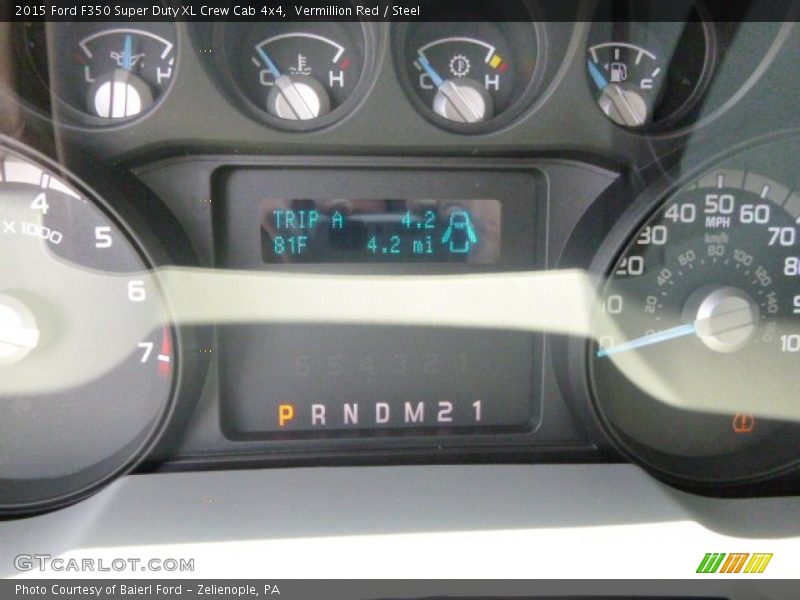 Vermillion Red / Steel 2015 Ford F350 Super Duty XL Crew Cab 4x4