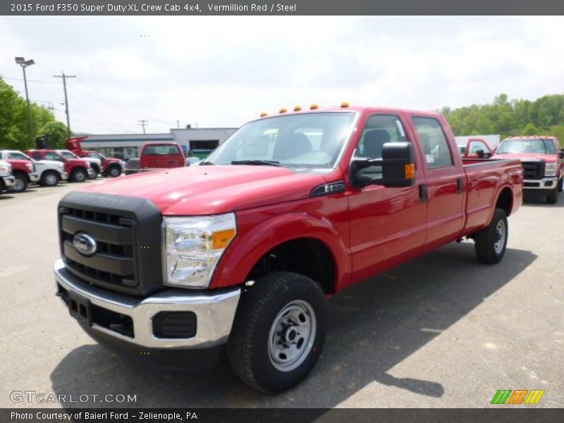 Vermillion Red / Steel 2015 Ford F350 Super Duty XL Crew Cab 4x4