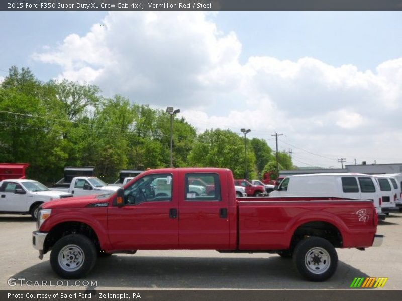 Vermillion Red / Steel 2015 Ford F350 Super Duty XL Crew Cab 4x4