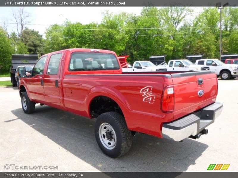 Vermillion Red / Steel 2015 Ford F350 Super Duty XL Crew Cab 4x4