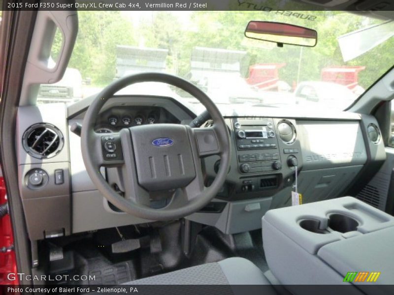 Vermillion Red / Steel 2015 Ford F350 Super Duty XL Crew Cab 4x4