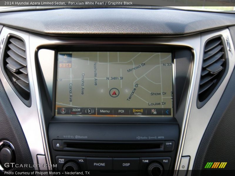 Navigation of 2014 Azera Limited Sedan