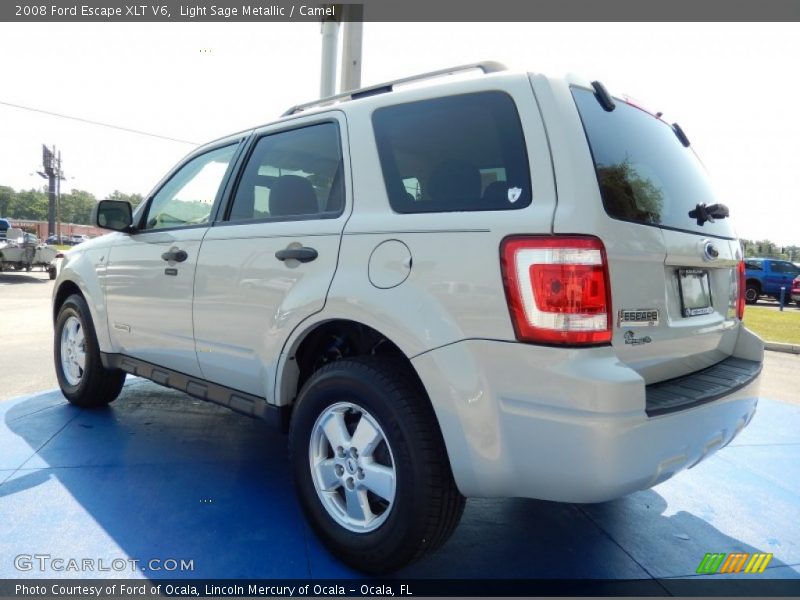 Light Sage Metallic / Camel 2008 Ford Escape XLT V6